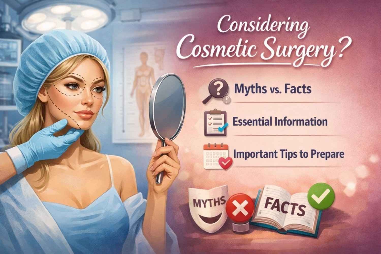 Plastic surgeon consulting patient about cosmetic and reconstructive surgery options in Delhi