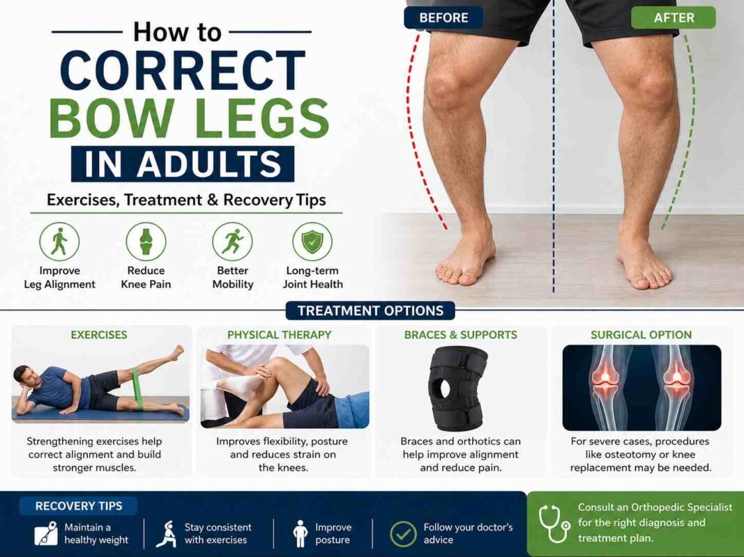 how to correct bow legs in adults