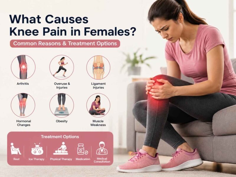 what causes knee pain in females